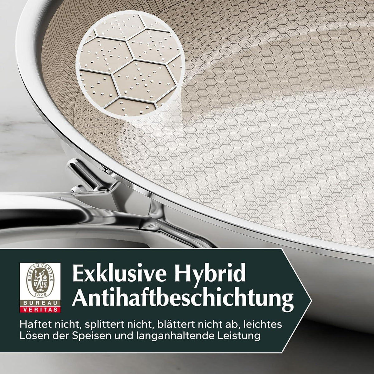 Redchef Bratpfanne 28 cm Wabenstruktur Premium Antihaft