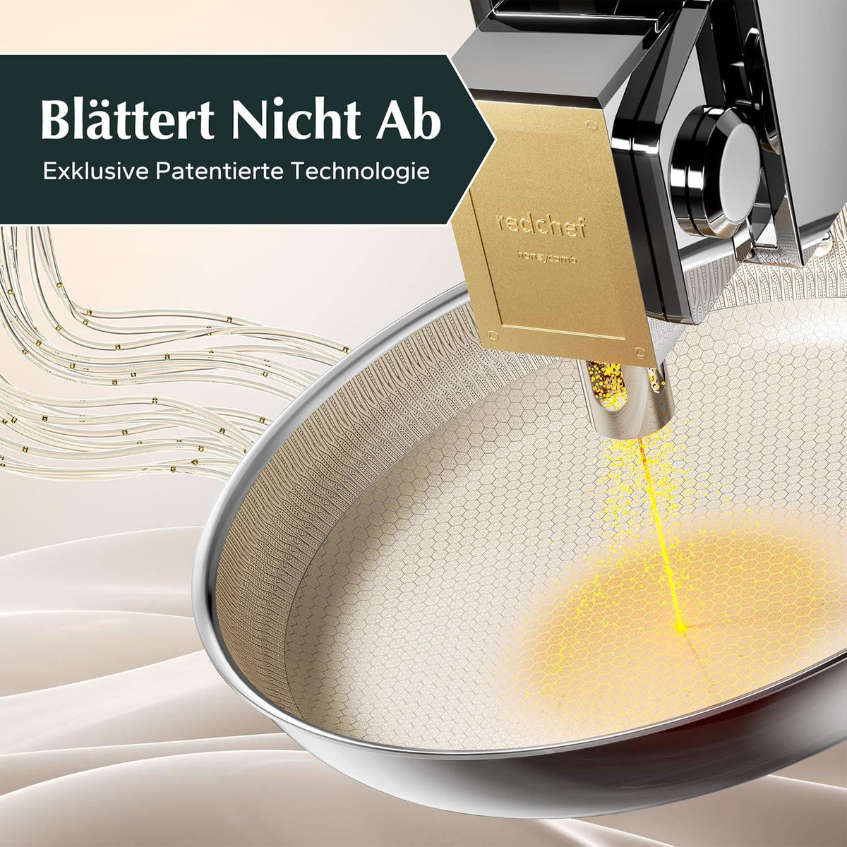 Premium Wabenpfanne 28 cm Antihaft & Kratzfest für alle Herdarten