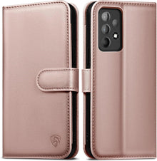 Samsung Galaxy A52S 5G Hülle mit Panzer Schutz Glas, Rosegold
