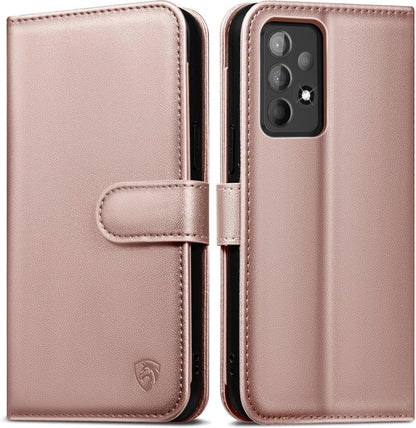 Samsung Galaxy A52S 5G Hülle mit Panzer Schutz Glas, Rosegold