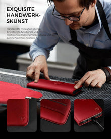 Samsung Galaxy S20 FE Handyhülle Rot Leder Klapphülle RFID