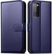 Handyhülle Samsung Galaxy S20 FE Lederhülle Blau RFID Schutz