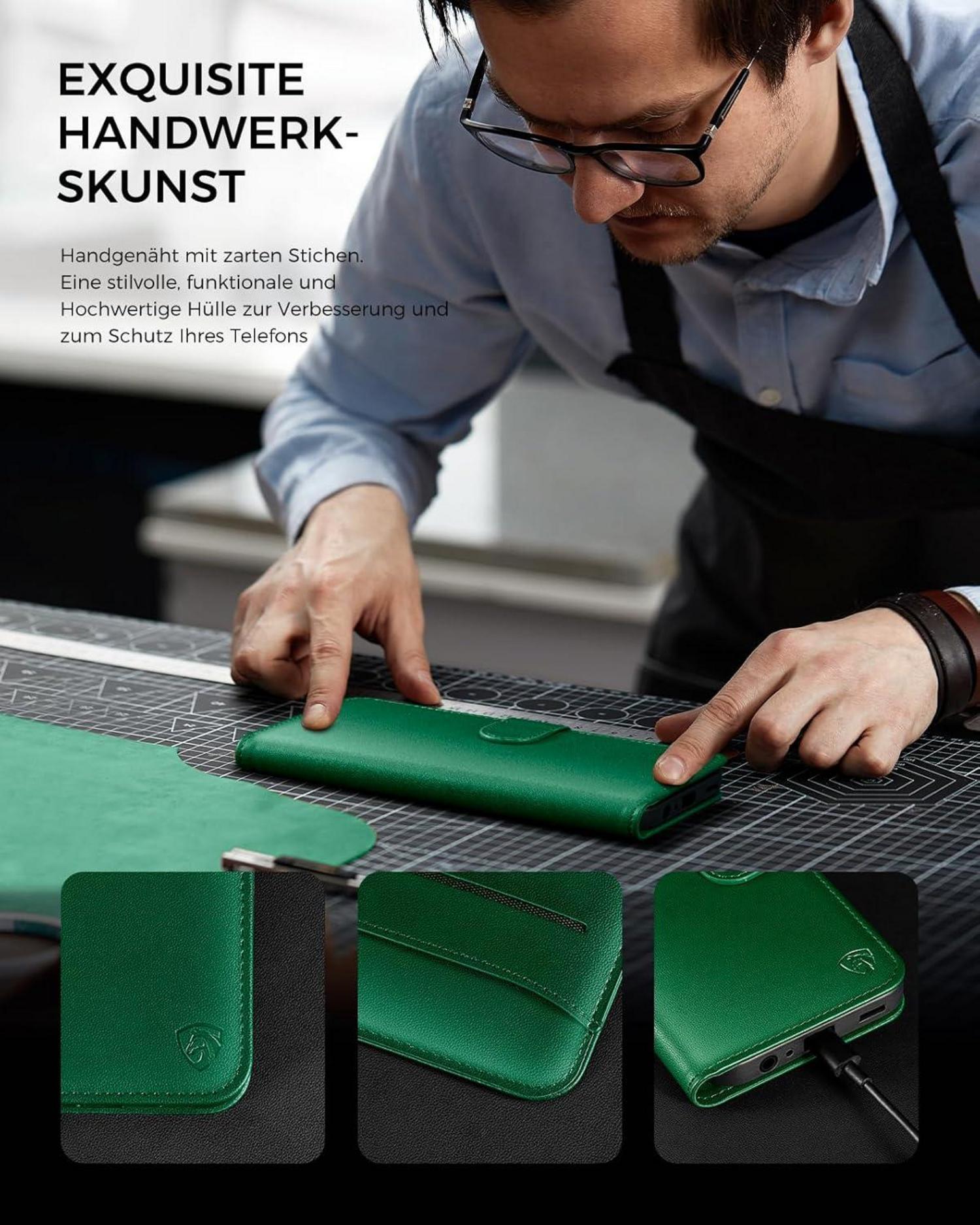 Samsung Galaxy A15 Handyhülle - Premium Leder Klapphülle