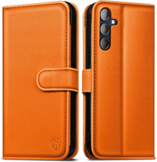 Handyhülle Samsung Galaxy A15 Leder RFID Orange