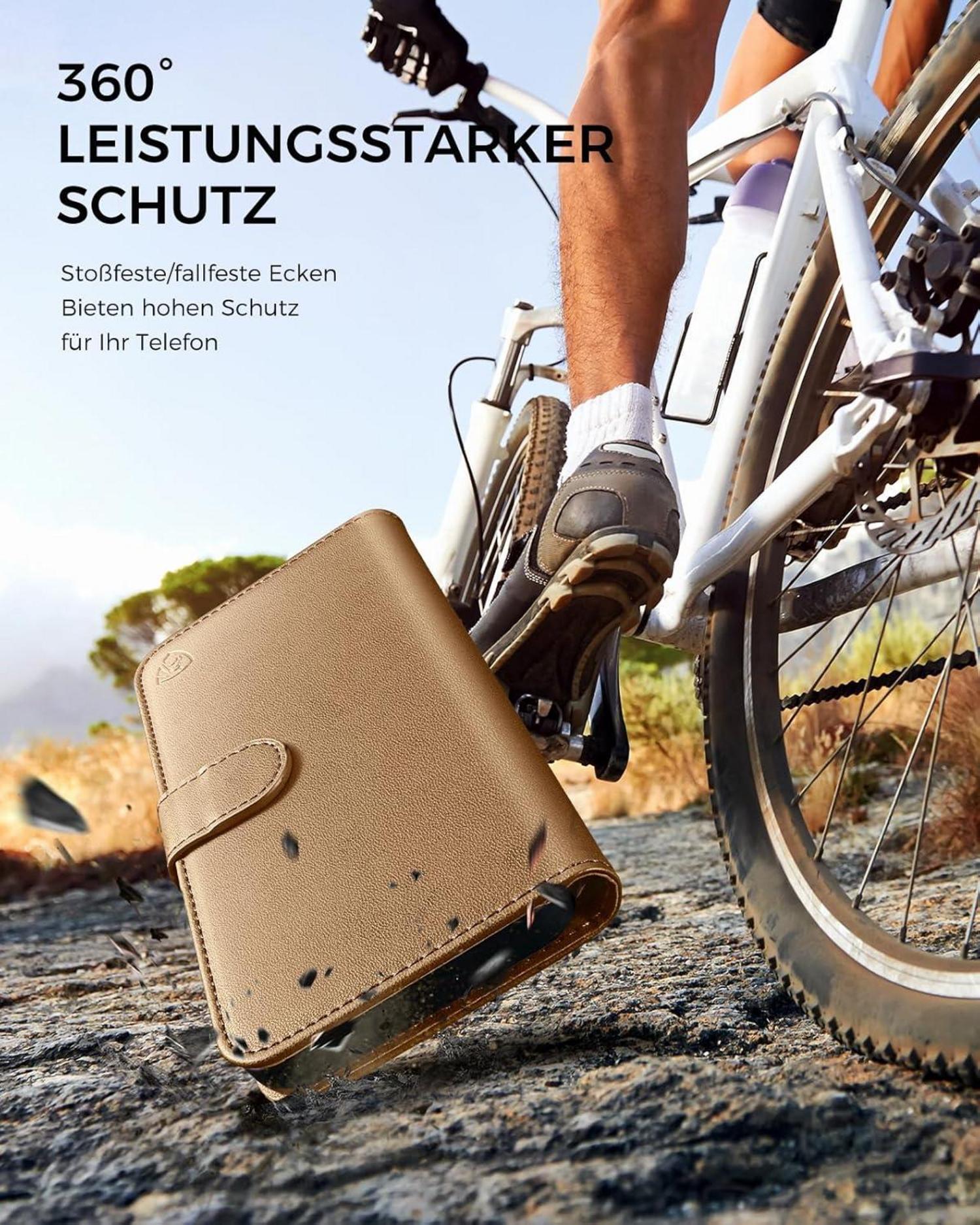Samsung Galaxy S24 5G Handyhülle Wallet Leder Magnet Braun