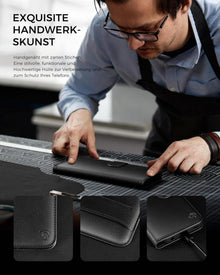 Samsung Galaxy A52S 5G Hülle - Schwarz Premium Leder