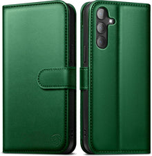 Samsung Galaxy S24 5G Handyhülle Wallet Leder KieferGrün