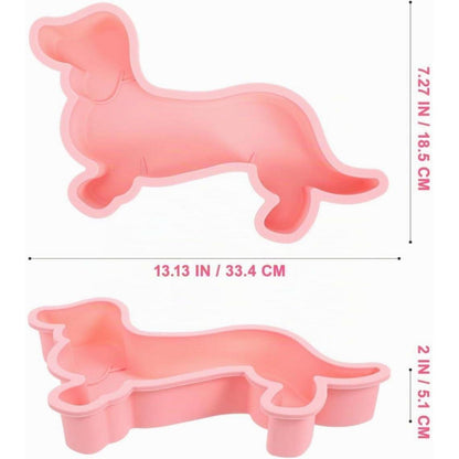 Silikon Kuchenform Dackel – 2er Set für Kuchen & Hundeleckerlies