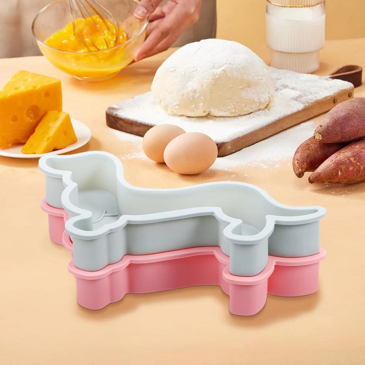 Silikon Kuchenform Dackel – 2er Set für Kuchen & Hundeleckerlies