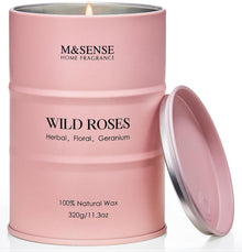 Natürlich duftende Soja-Kerze Wildrose 320g aromatische
