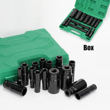 15tlg Schlagschrauber Nüsse Set 1/2" 8-32mm Tief, Sechskant Kraft-Steckschlüssel