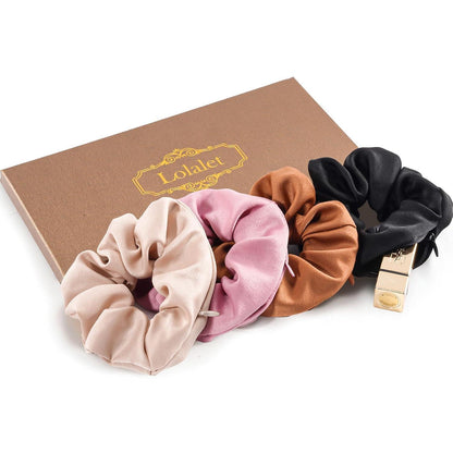 4er-Pack Lolalet Haargummis mit versteckter Tasche für Damen