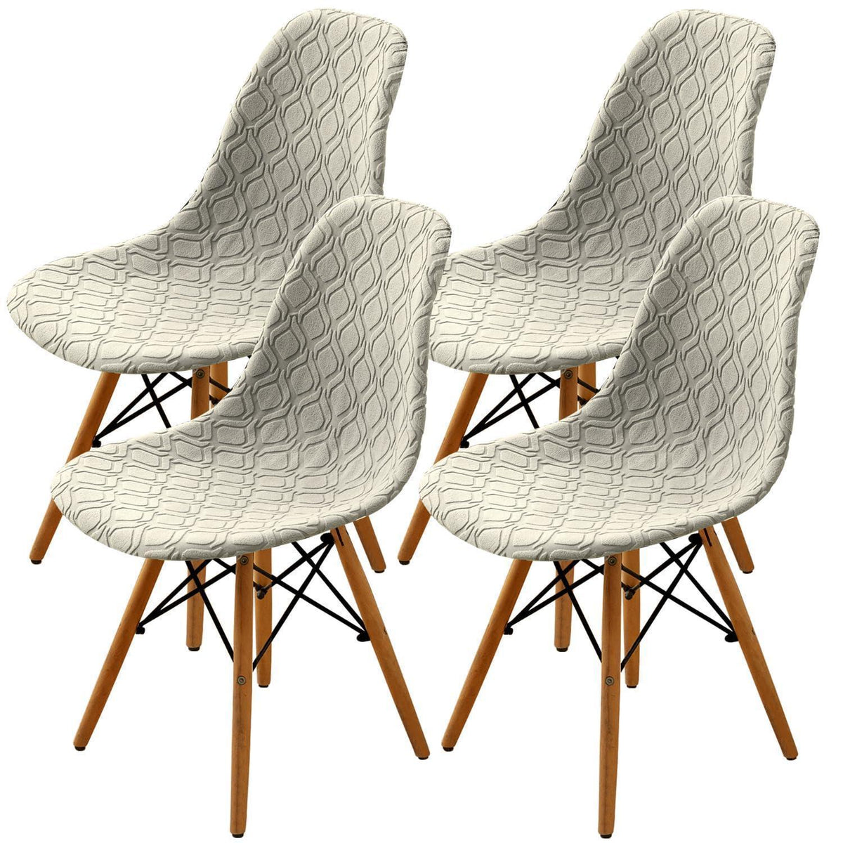 Stuhlhussen 4er Set Stretch – Beige