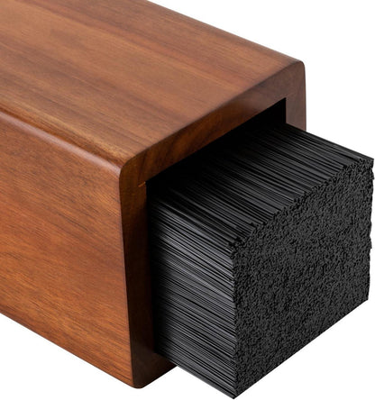 Magnetischer Messerblock aus Akazienholz 360° drehbar Borsteneinsatz