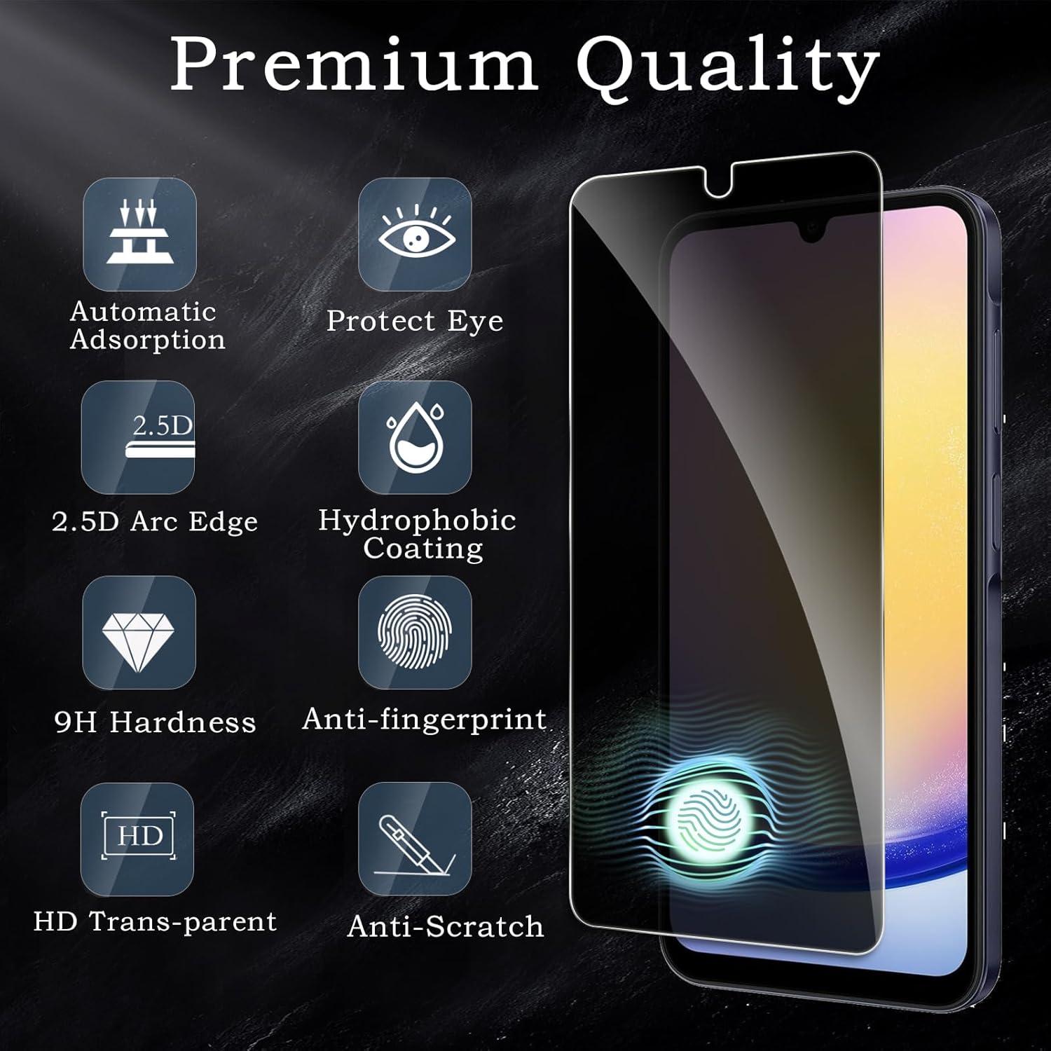 Sichtschutz Samsung Galaxy A25/A15, Privatsphäre Folie, 9H