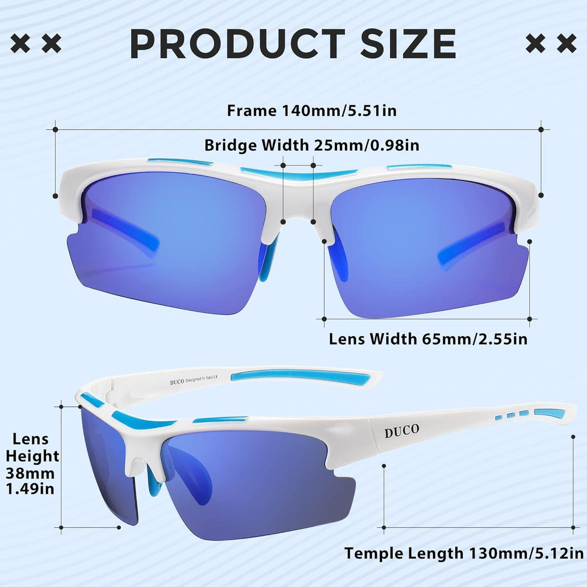 Polarisierte Sport-Sonnenbrille für Herren Angeln Golf TR90 100% UV400