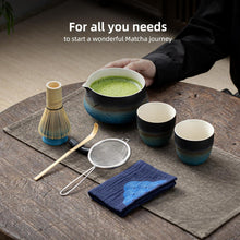 Matcha Set Bambus Schneebesen Schale Keramik 9Stück