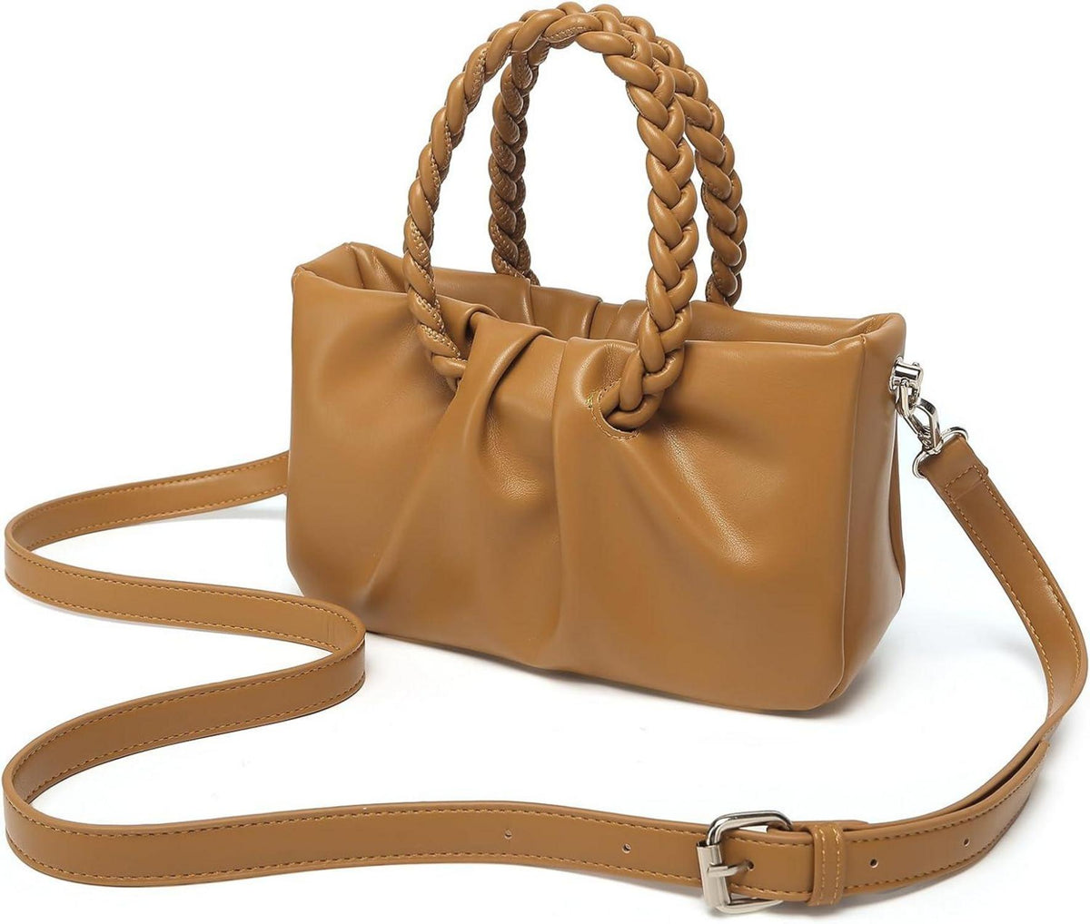 Damen Umhängetasche PU Leder Schultertasche verstellbar Henkel Magnetisch