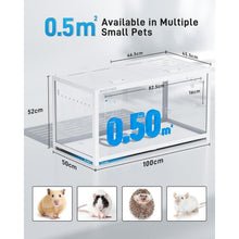 Großer Hamsterkäfig 100cm Weiß stapelbar mit tiefer Einstreuwanne