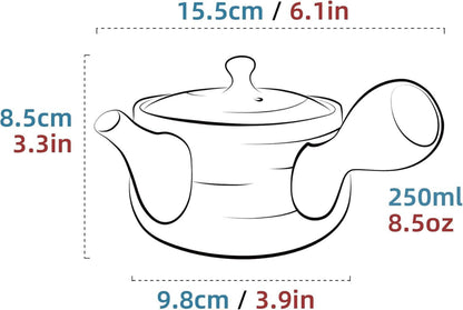 TEANAGOO Keramik Teekanne mit Teefilter für losen Tee 8,5oz