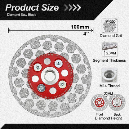 Diamant Trennscheibe 100mm für Winkelschleifer - 5 Stück
