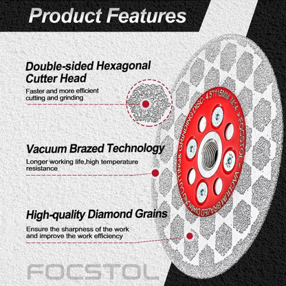 Diamant-Trennscheibe 115mm für Winkelschleifer, 5 Stück