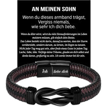 Armband "Ich Liebe Dich" - Geschenk für Sohn in Lederoptik
