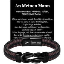 Armband "Ich liebe dich" - Geschenk für Ihn in Lederoptik