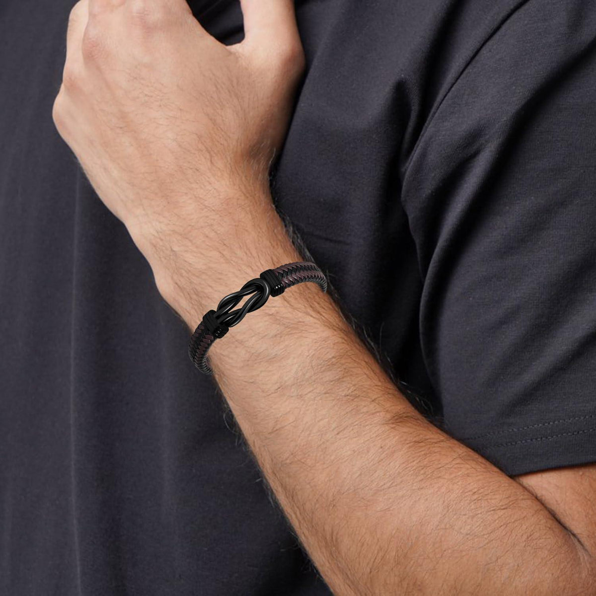 Armband "Ich liebe dich" - Geschenk für Ihn in Lederoptik