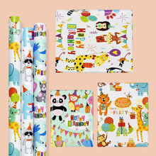 Geschenkpapier 3 Rollen Tiermotive 43cm x 3m