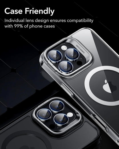 ESR Kameralinsenschutz für iPhone 16 Plus, gehärtetes Glas, Schwarz - 1 Stück