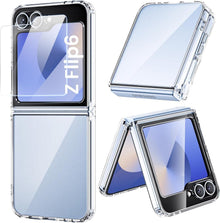 Samsung Z Flip 6 Hülle mit Schutzfolie - Transparenter Hard