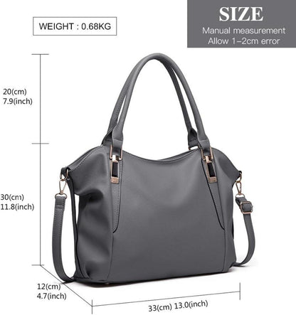 Miss Lulu Damen große Shopper Tote Bag elegante Handtasche