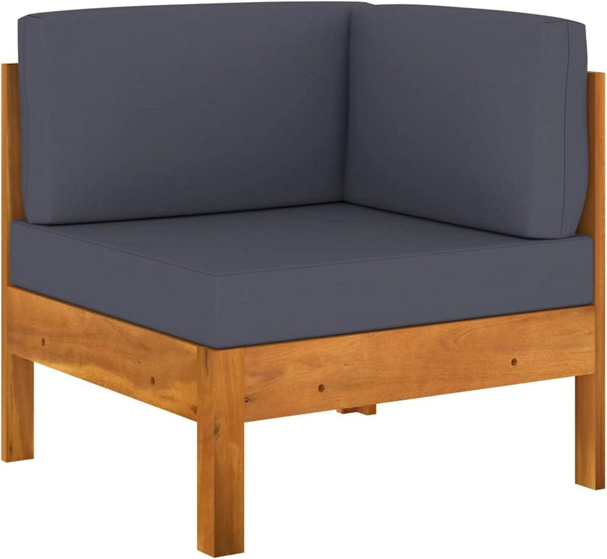 Faroom Gartenmöbel Set Holz Ecksofa Lounge 5-TLG-Type-2 Dunkelgrau