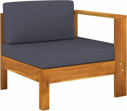 Gartenmöbel-Set Holz Ecksofa Lounge Terrasse Balkon 7-TLG-Type-5