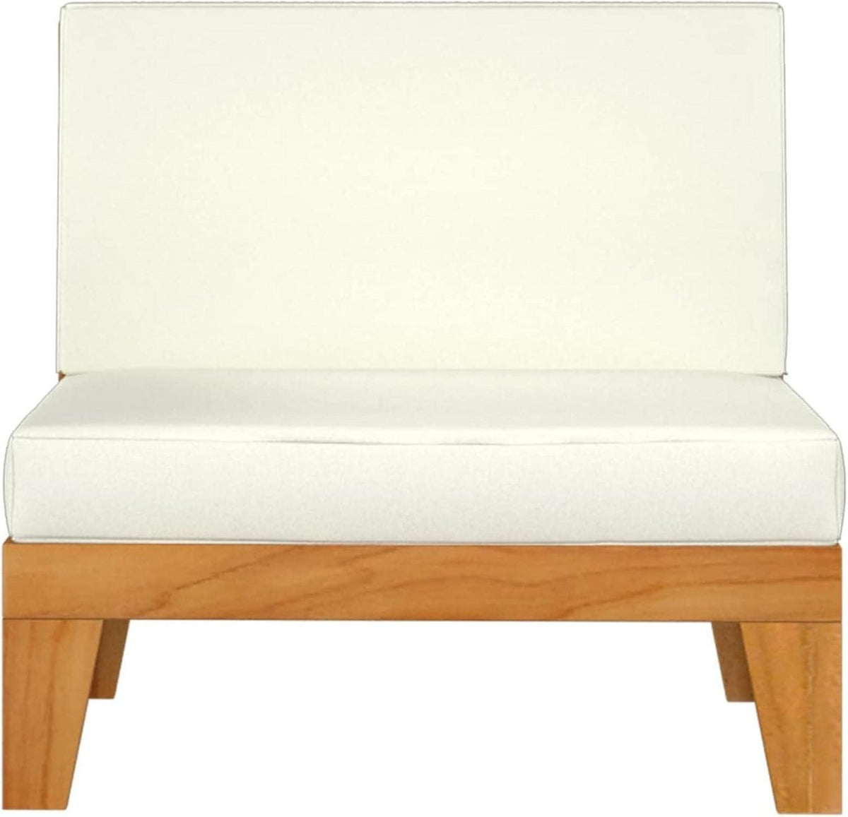 Gartenmöbel Set Holz Ecksofa Lounge Outdoor Akazie 5-tlg Creme
