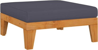 Gartenmöbel Set Holz Lounge Ecksofa Akazie 8-tlg dunkelgrau