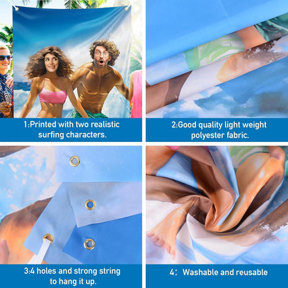 Foto Requisiten Surfer Party Banner 180x100cm use at Hawaiian Theme