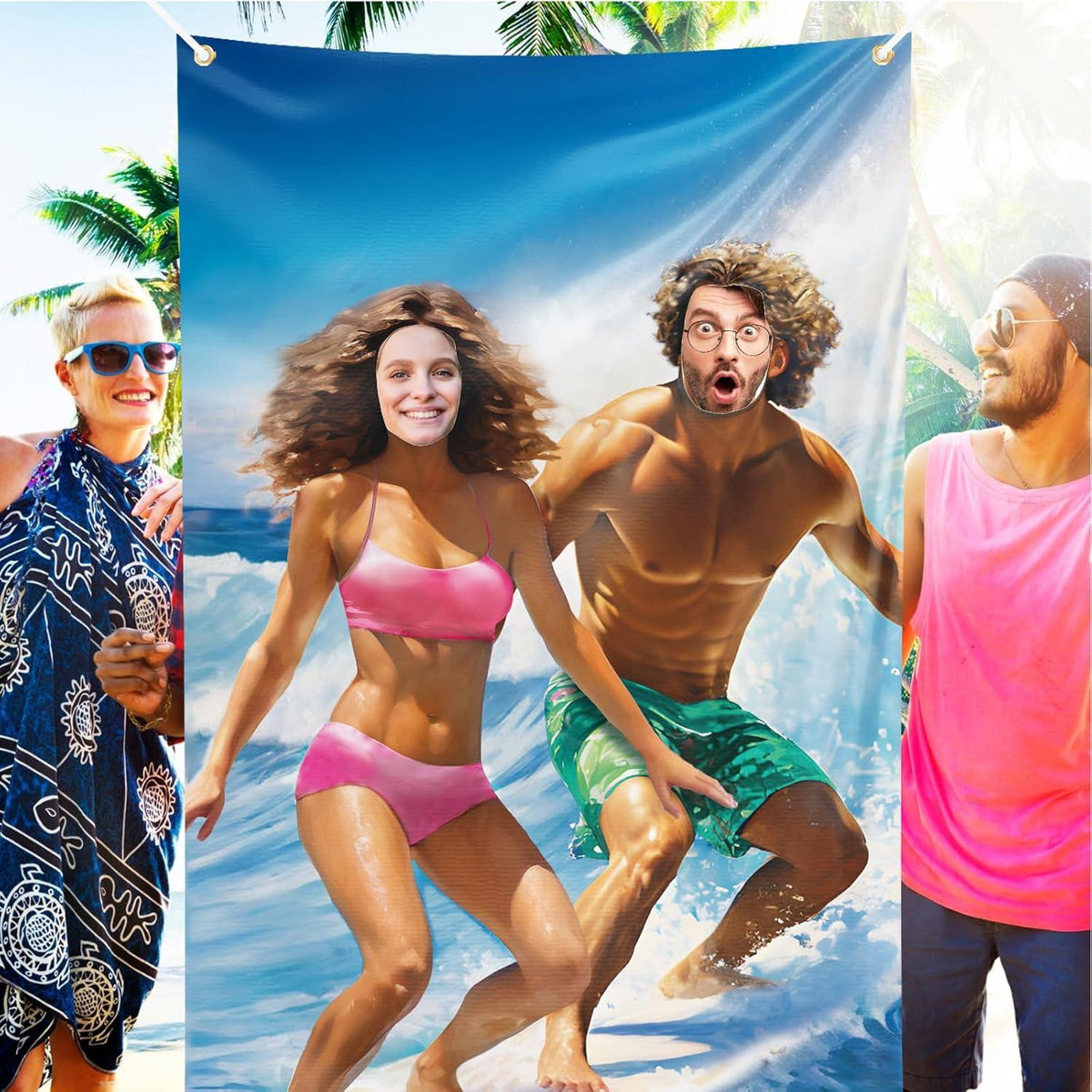 Surfer Foto-Props Banner 180x100cm für Sommer-Partys