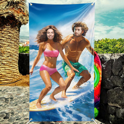Foto Requisiten Surfer Banner 180x100cm für Sommerparty Strand Urlaub
