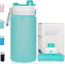 Faltbare Trinkflasche 550ml BPA-frei Auslaufsicher - Hellgrün