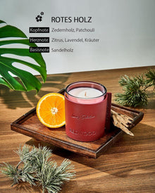 Luxury Leather Wrapped Duftkerze Redwood 210g 50