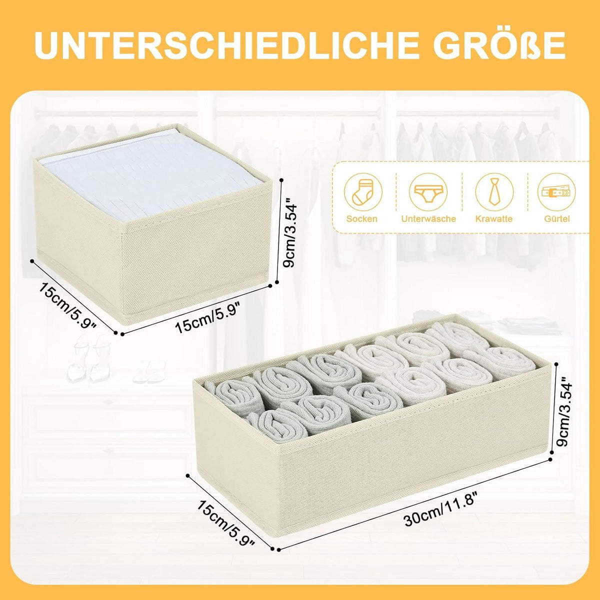 Homsorout Schubladen Organizer 8er Set Aufbewahrungsboxen