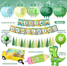 Einschulung Deko Set Junge Grün Luftballons Folienballon