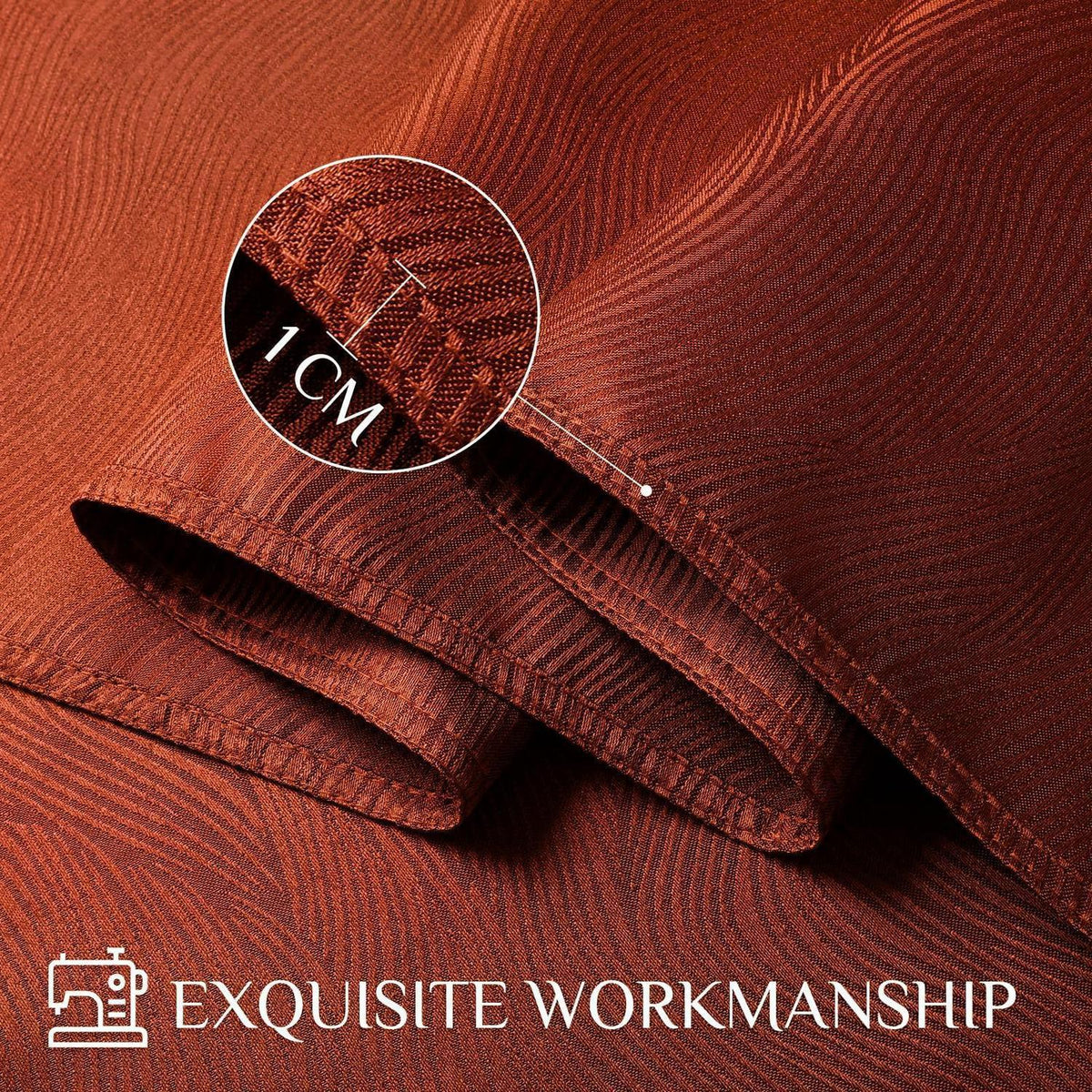 Herbst Tischdecke Jacquard, Rostrot, Rechteckig, Wasserabweisend