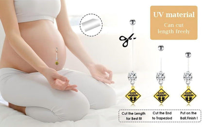 NIUSIMAN Schwangerschaft Bauchnabelpiercing 6er Set Acryl 14G Gem