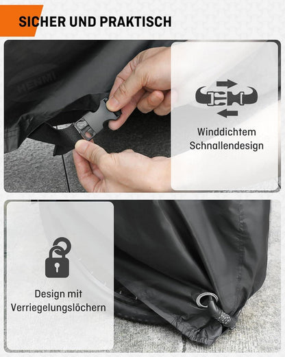 Fahrradabdeckung 2 Fahrräder Wasserdicht 420D mit Aufbewahrungstasche UV-Schutz