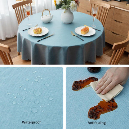 Runde Tischdecke wasserdicht, weiß 280 cm – Fleckabweisend & Elegant
