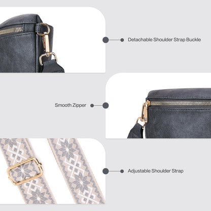 Damen Umhängetasche Veganes Leder RFID Crossbody Brusttasche