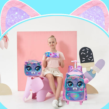 Schulrucksack Trolley Mädchen 7 Jahre Katzen B-flower